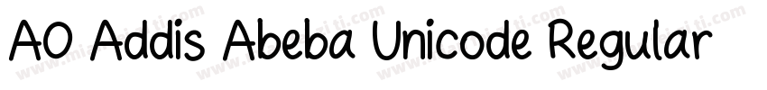 AO Addis Abeba Unicode Regular字体转换